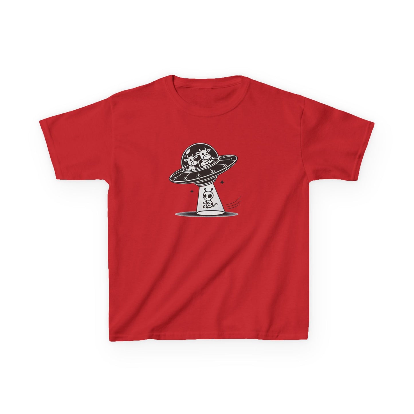 Satirical Cow Abducting Alien T-Shirt